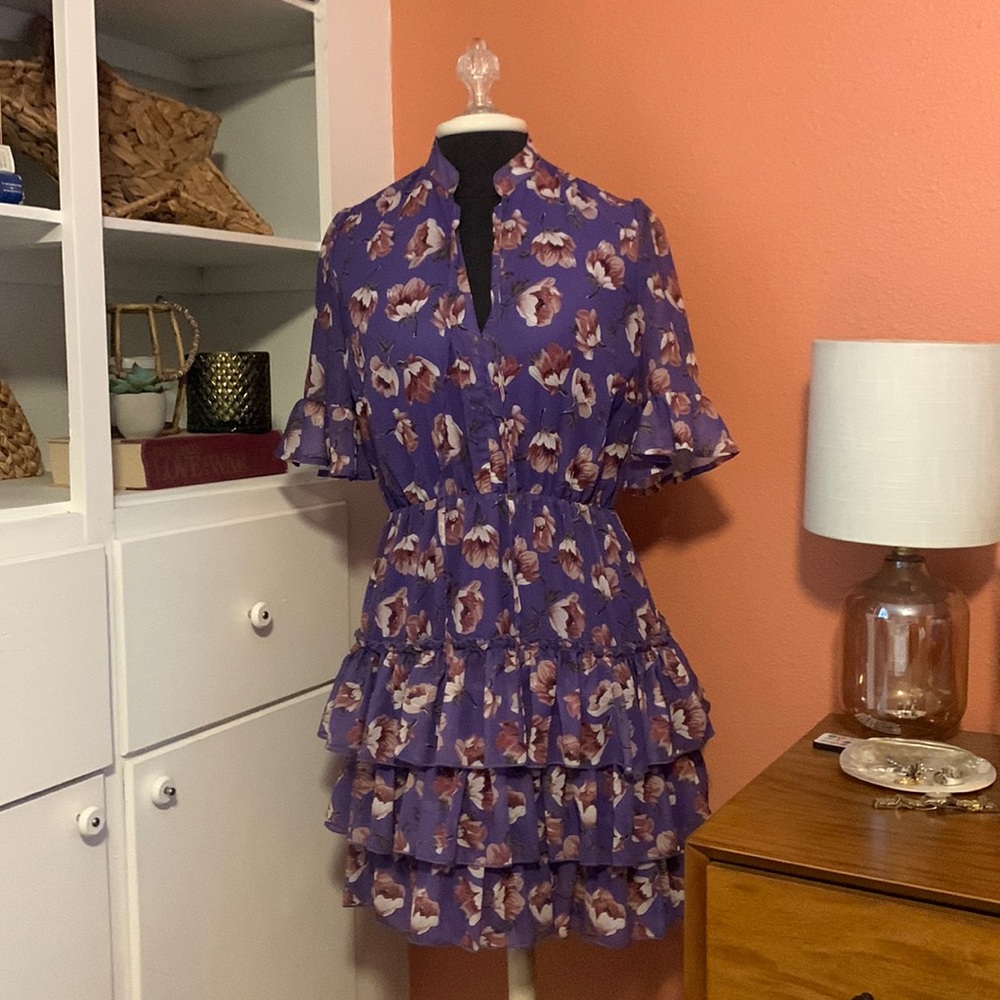 Purple floral dress